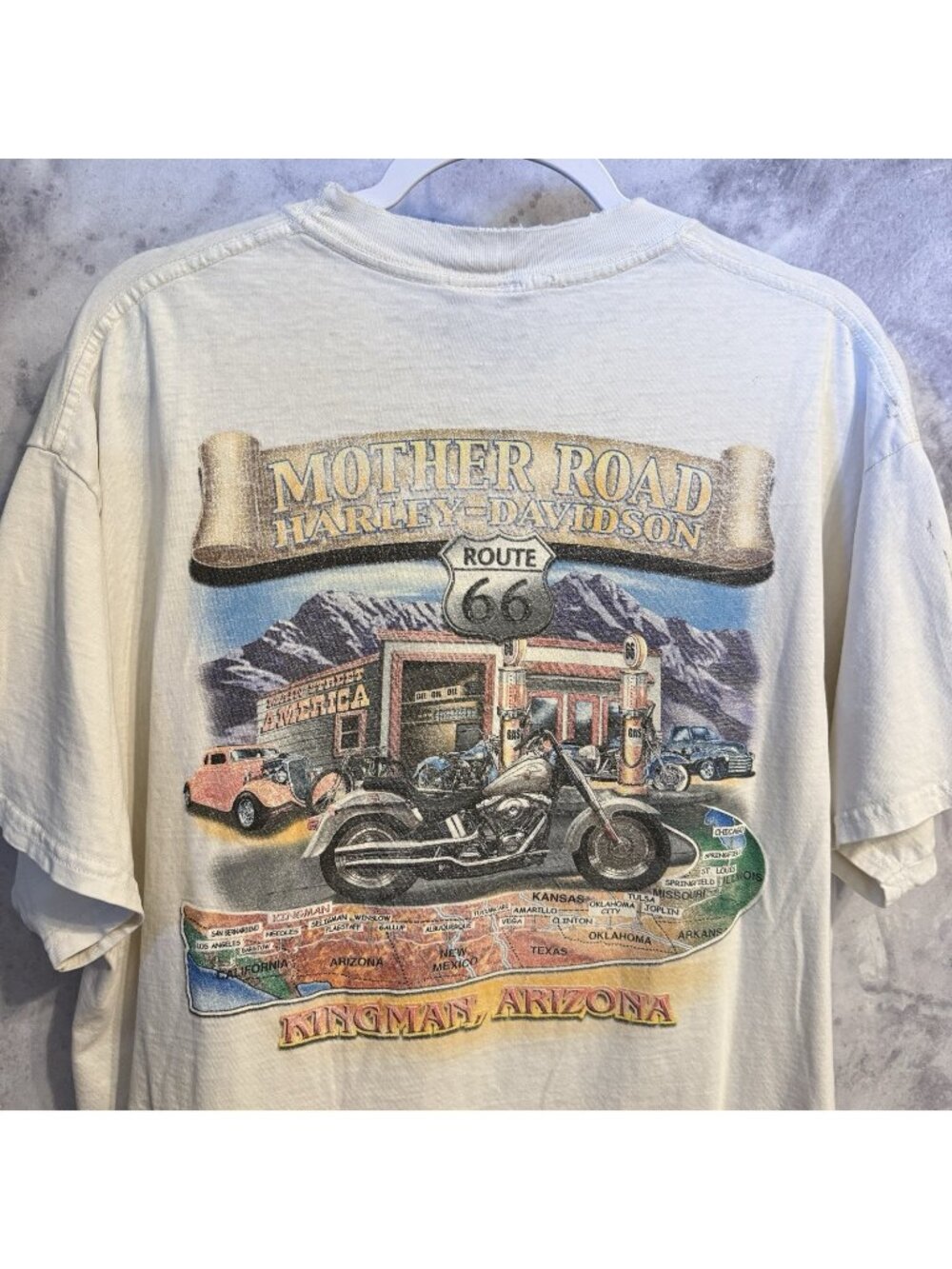 Vintage Harley Davidson T Shirt Mother Road Kingman Arizona Biker Tee XL